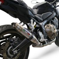Escape compatible con Honda Cbr 650 F 2014-2016, Deeptone Inox, Escape completo homologado y legal, incluido db killer extraíble 
