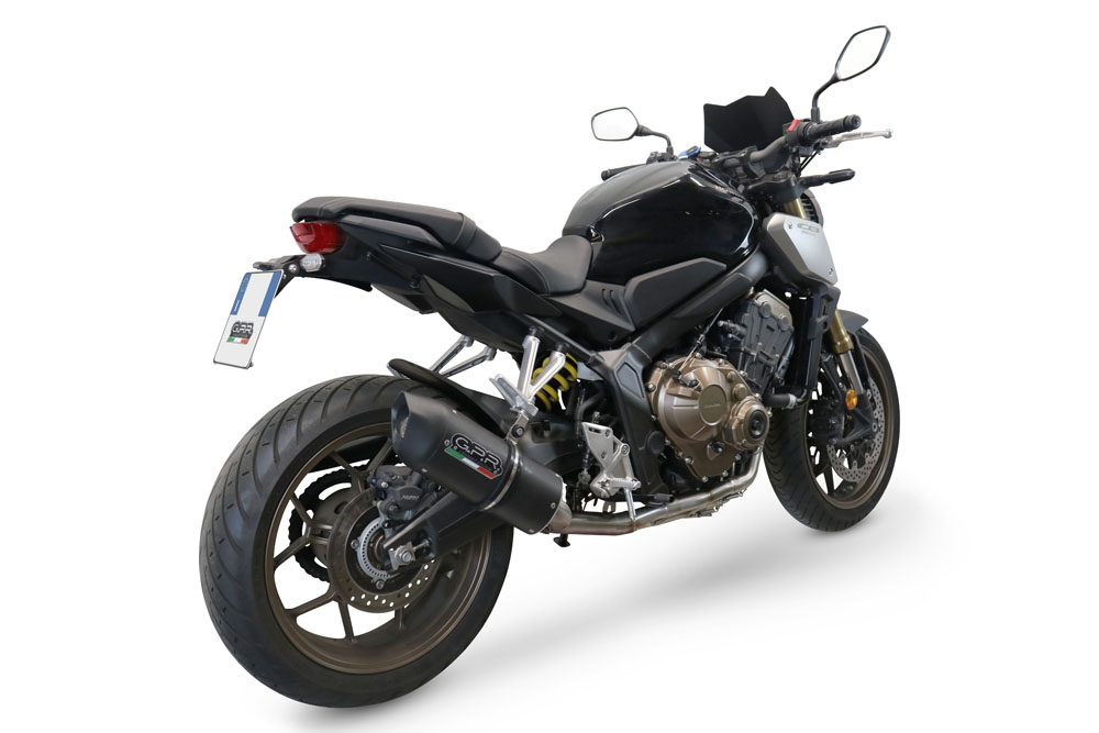 Escape compatible con Honda Cbr 650 R 2019-2020, Furore Evo4 Nero, Escape completo, no legal para países de la UE, con db killer extraíble 