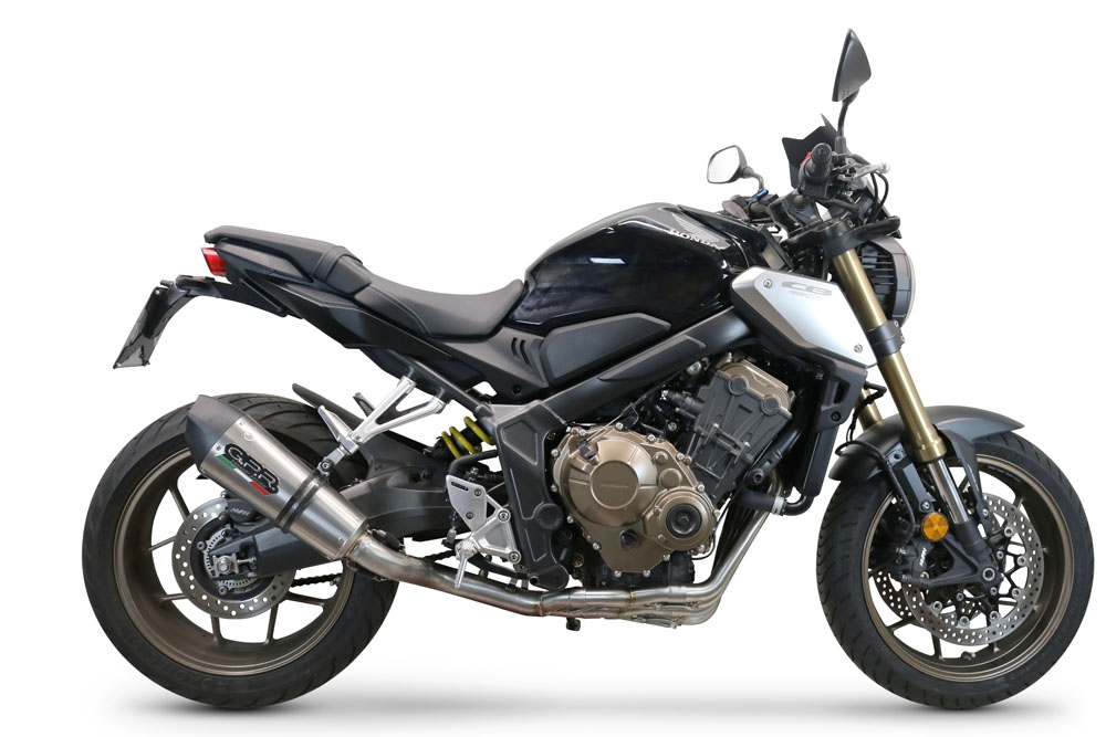 Escape compatible con Honda Cb 650 F 2017-2018, Gpe Ann. Titanium, Escape completo, no legal para países de la UE, con db killer extraíble 