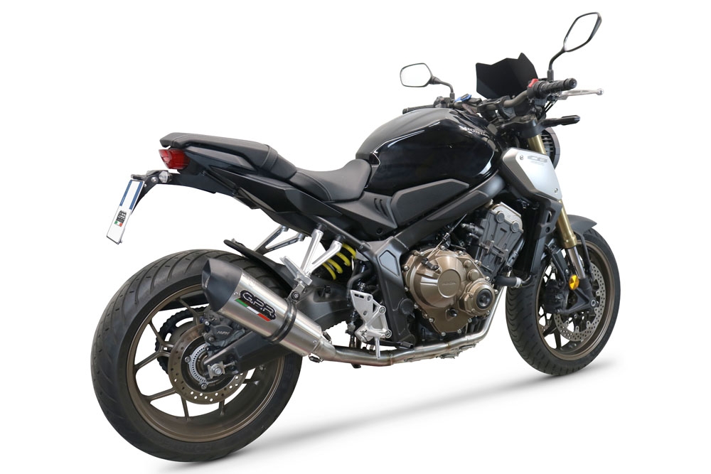Escape compatible con Honda Cb 650 F 2017-2018, Gpe Ann. Titanium, Escape completo, no legal para países de la UE, con db killer extraíble 