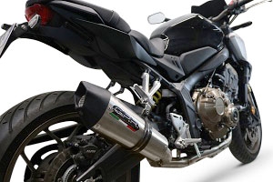 Escape compatible con Honda Cb 650 F 2017-2018, Gpe Ann. Titanium, Escape completo, no legal para países de la UE, con db killer extraíble 