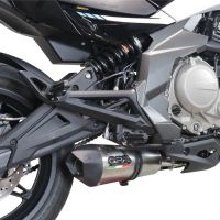 Escape compatible con Cf Moto 650 Mt 2021-2024, Gpe Ann. Titanium, Escape homologaedo, legal para mercados fuera de la UE, incluido tubo de enlace y db killer extraíble 