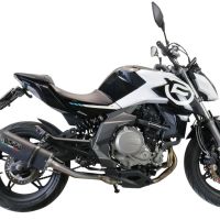 GPR escape compatible con  Cf Moto 650 Mt 2019-2020, Furore Evo4 Nero, Escape legal, homologado, silenciador con catalizador, db killer desmontable y tubo de conexión específico 