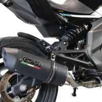 GPR escape compatible con  Cf Moto 650 Mt 2019-2020, Furore Evo4 Nero, Escape legal, homologado, silenciador con catalizador, db killer desmontable y tubo de conexión específico 