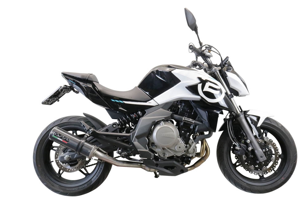 GPR escape compatible con  Cf Moto 650 Mt 2019-2020, M3 Poppy , Escape legal, homologado, silenciador con catalizador, db killer desmontable y tubo de conexión específico 