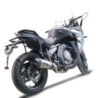 Escape compatible con Cf Moto 650 Gt 2022-2024, Gpe Ann. Titanium, Sistema de escape medio lleno, incluido db killer extraíble y tubo de conexión 