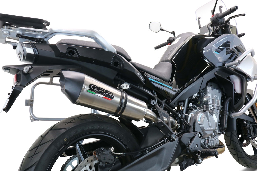 Escape compatible con Cf Moto 800 Mt Touring 2022-2024, GP Evo4 Titanium, Escape legal, homologado, silenciador con db killer desmontable y tubo de conexión específico 