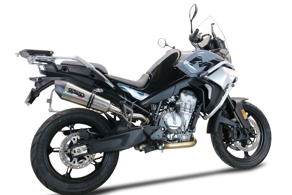 Escape compatible con Cf Moto 800 Mt Touring 2022-2024, GP Evo4 Titanium, Escape legal, homologado, silenciador con db killer desmontable y tubo de conexión específico 