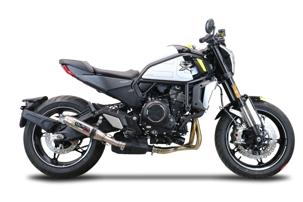 GPR escape compatible con  Cf Moto 700 CL-X Heritage  2022-2024, Deeptone Inox, Escape legal, homologado, silenciador con db killer desmontable y tubo de conexión específico 