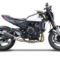 Escape compatible con Cf Moto 700 CL-X Adv 2022-2024, Gpe Ann. Poppy, Sistema de escape medio lleno, incluido db killer extraíble y tubo de conexión 