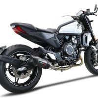 Escape compatible con Cf Moto 700 CL-X Adv 2022-2024, Gpe Ann. Poppy, Sistema de escape medio lleno, incluido db killer extraíble y tubo de conexión 