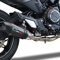 Escape compatible con Cf Moto 700 CL-X Adv 2022-2024, Gpe Ann. Poppy, Sistema de escape medio lleno, incluido db killer extraíble y tubo de conexión 