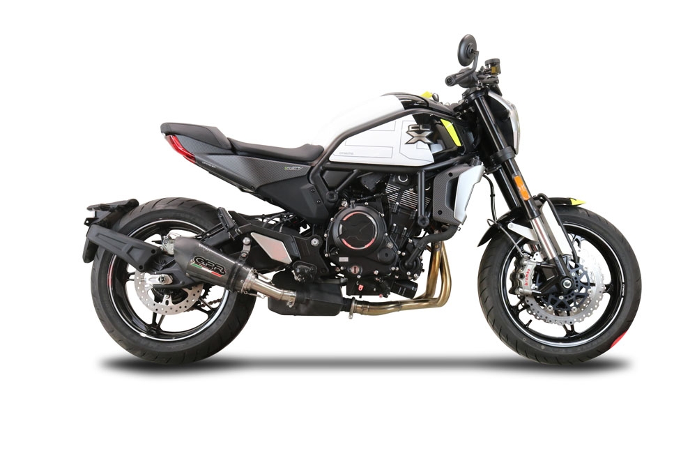 GPR escape compatible con  Cf Moto 700 CL-X Adv 2022-2024, New Grand Prix Evo Poppy, Escape legal, homologado, silenciador con db killer desmontable y tubo de conexión específico 