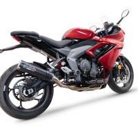 GPR escape compatible con  Triumph Daytona 660 2023-2025, M3 Black Titanium, Escape completo homologado y legal,con catalizador incluido db killer extraíble 