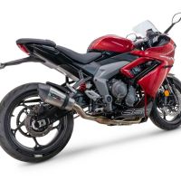 GPR escape compatible con  Triumph Daytona 660 2023-2025, New Grand Prix Evo Titanium, Escape completo, no legal para países de la UE, con db killer extraíble 