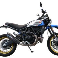 Escape compatible con Ducati Scrambler 800 Nightshift -Urban Motard 2021-2022, Gpe Ann. Poppy, Escape homologaedo, legal para mercados fuera de la UE, incluido tubo de enlace y db killer extraíble 