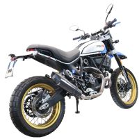 Escape compatible con Ducati Scrambler 800 Nightshift -Urban Motard 2021-2022, Gpe Ann. Poppy, Escape homologaedo, legal para mercados fuera de la UE, incluido tubo de enlace y db killer extraíble 