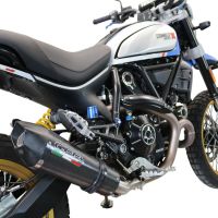 Escape compatible con Ducati Scrambler 800 Nightshift -Urban Motard 2021-2022, Gpe Ann. Poppy, Escape homologaedo, legal para mercados fuera de la UE, incluido tubo de enlace y db killer extraíble 