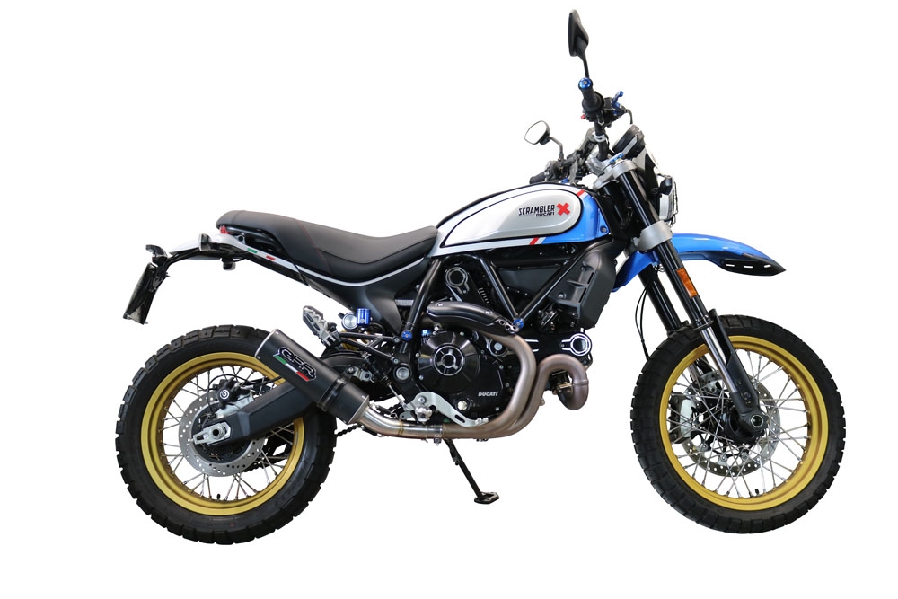 GPR escape compatible con  Ducati Scrambler 800 Nightshift -Urban Motard 2021-2022, M3 Black Titanium, Escape legal, homologado, silenciador con catalizador, db killer desmontable y tubo de conexión específico 