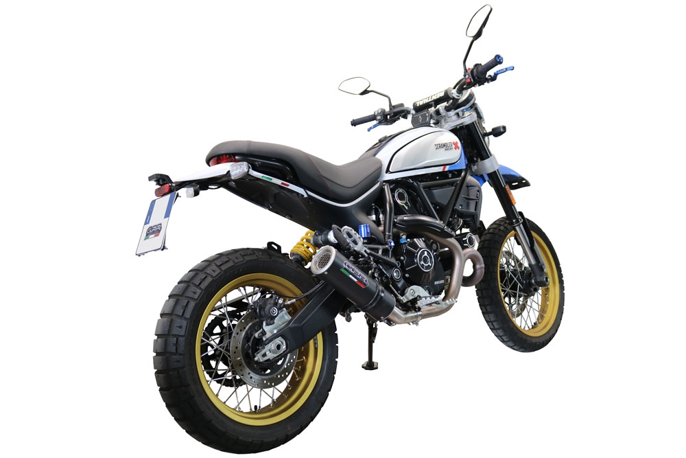 GPR escape compatible con  Ducati Scrambler 800 Nightshift -Urban Motard 2021-2022, M3 Black Titanium, Escape legal, homologado, silenciador con catalizador, db killer desmontable y tubo de conexión específico 