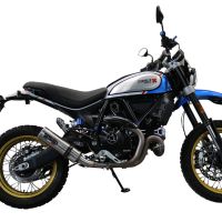 GPR escape compatible con  Ducati Scrambler 800 Icon -Icon Dark 2021-2022, M3 Titanium Natural, Escape legal, homologado, silenciador con catalizador, db killer desmontable y tubo de conexión específico 