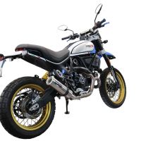 GPR escape compatible con  Ducati Scrambler 800 Icon -Icon Dark 2021-2022, M3 Titanium Natural, Escape legal, homologado, silenciador con catalizador, db killer desmontable y tubo de conexión específico 