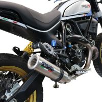 GPR escape compatible con  Ducati Scrambler 800 Icon -Icon Dark 2021-2022, M3 Titanium Natural, Escape legal, homologado, silenciador con catalizador, db killer desmontable y tubo de conexión específico 