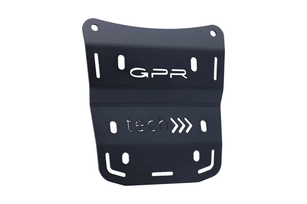 GPR TECH compatible con  Ducati Multistrada V4 / V4S / V4S Sport 1100 2021/2024 Baúl Alpi-Tech en aluminio, color negro con placa específica incluida Capacidad Litros 45