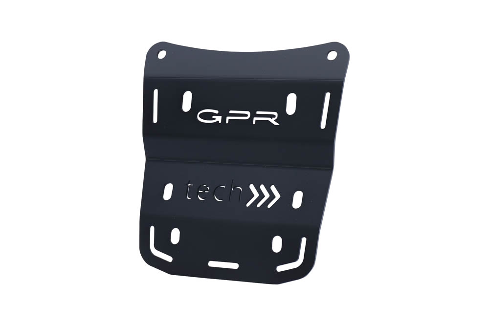 GPR TECH compatible con  Ducati Multistrada V4 / V4S / V4S Sport 1100 2021/2024 Baúl Alpi-Tech en aluminio, color negro con placa específica incluida Capacidad Litros 45