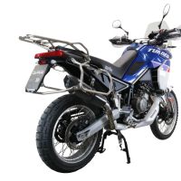 Escape compatible con Aprilia Tuareg 660 2021-2024, GP Evo4 Poppy, Escape legal, homologado, silenciador con db killer desmontable y tubo de conexión específico 