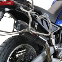 Escape compatible con Aprilia Tuareg 660 2021-2024, GP Evo4 Poppy, Escape legal, homologado, silenciador con db killer desmontable y tubo de conexión específico 