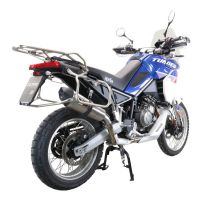 Escape compatible con Aprilia Tuareg 660 2021-2024, GP Evo4 Titanium, Escape legal, homologado, silenciador con db killer desmontable y tubo de conexión específico 