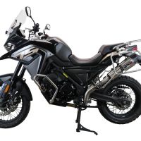 Escape compatible con Voge 650DSX 2021-2024, Gpe Ann. titanium, Escape homologaedo, legal para mercados fuera de la UE, incluido tubo de enlace y db killer extraíble 