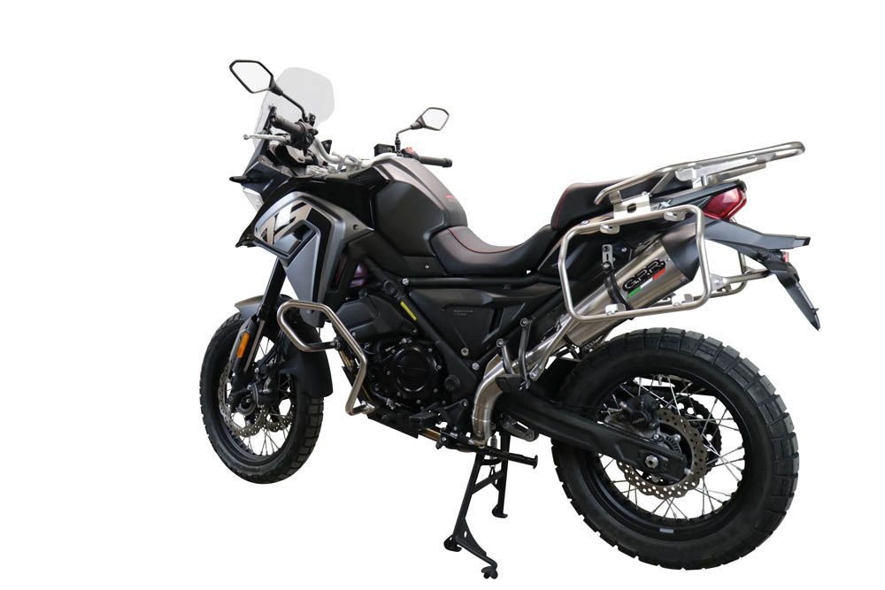 Escape compatible con Voge 650DSX 2021-2024, Gpe Ann. titanium, Escape homologaedo, legal para mercados fuera de la UE, incluido tubo de enlace y db killer extraíble 
