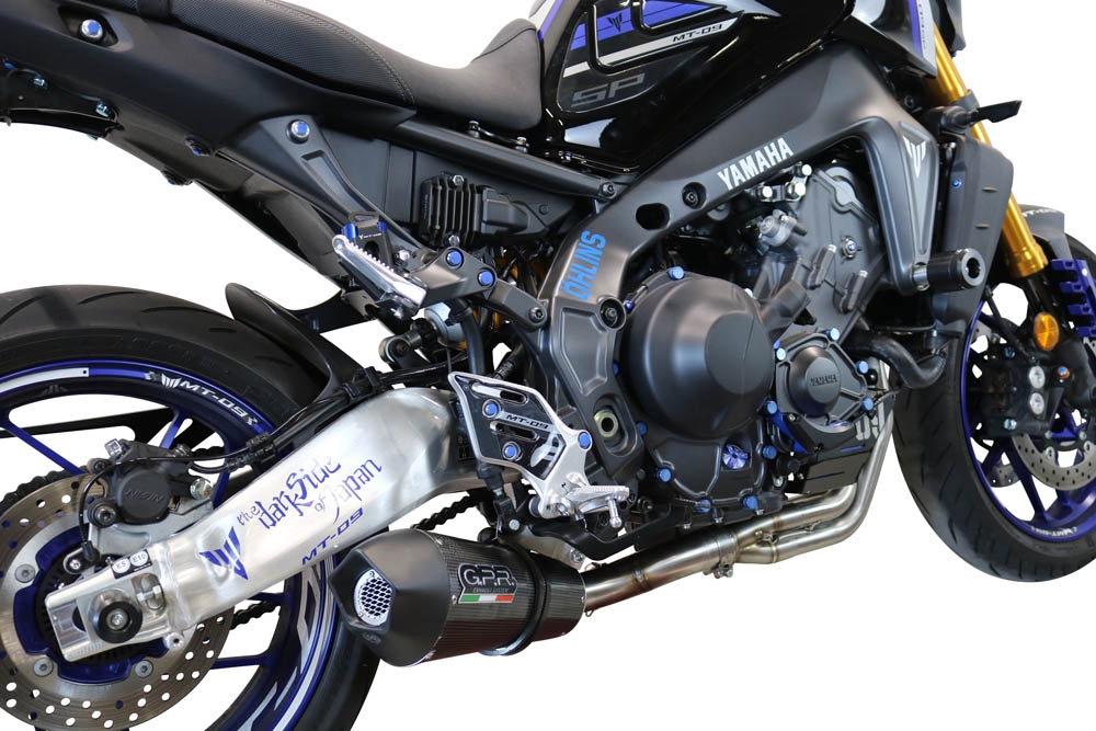 Escape compatible con Yamaha Mt-09 2021-2024, Gpe Ann. Poppy, Escape completo, no legal para países de la UE, con db killer extraíble 