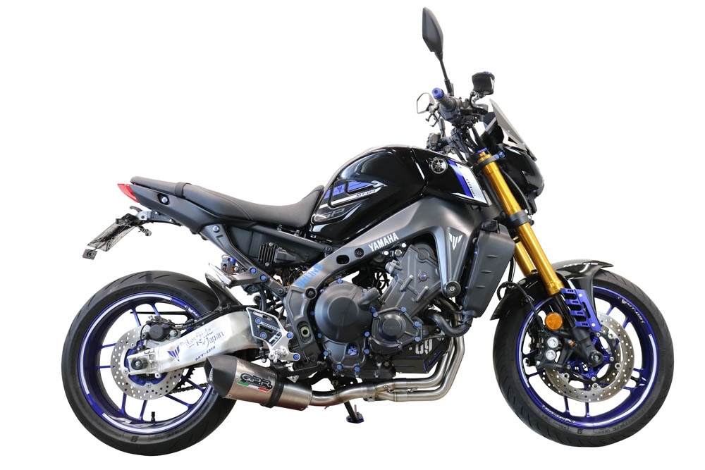 Escape compatible con Yamaha Mt-09 2014-2020, Gpe Ann. titanium, Escape completo racing, incluyendo colector y db killer desmontable, sin homologación 