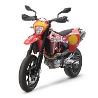 Escape compatible con Gas Gas SM 700 2023-2024, Gpe Ann. Poppy, Escape homologaedo, legal para mercados fuera de la UE, incluido tubo de enlace y db killer extraíble 