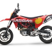 Escape compatible con Gas Gas SM 700 2023-2024, Gpe Ann. titanium, Escape homologaedo, legal para mercados fuera de la UE, incluido tubo de enlace y db killer extraíble 