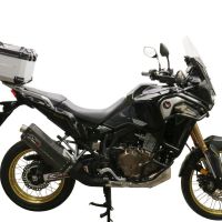 Baúl GPR TECH compatible con  Honda Crf 1100 L Africa Twin 2020/2024 e5 Baúl Alpi-Tech en aluminio color plata con placa específica incluida Capacidad Litros 35