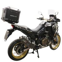 Baúl GPR TECH compatible con  Honda Crf 1100 L Africa Twin 2020/2024 e5 Baúl Alpi-Tech en aluminio, color negro con placa específica incluida Capacidad Litros 55