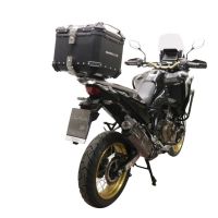 Baúl GPR TECH compatible con  Honda Crf 1100 L Africa Twin 2020/2024 e5 Baúl Alpi-Tech en aluminio color plata con placa específica incluida Capacidad Litros 55