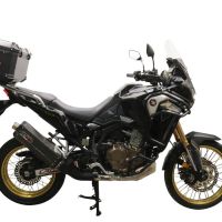 Baúl GPR TECH compatible con  Honda Crf 1100 L Africa Twin 2020/2024 e5 Baúl Alpi-Tech en aluminio, color negro con placa específica incluida Capacidad Litros 35