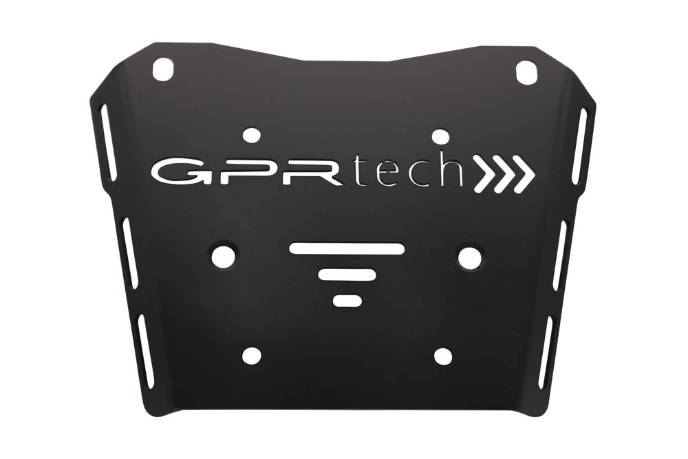 Baúl GPR TECH compatible con  Honda Transalp 750  2023/2024 e5 Baúl Alpi-Tech en aluminio, color negro con placa específica incluida Capacidad Litros 45