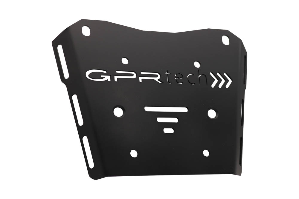 Baúl GPR TECH compatible con  Honda Transalp 750  2023/2024 e5 Baúl Alpi-Tech en aluminio, color negro con placa específica incluida Capacidad Litros 45