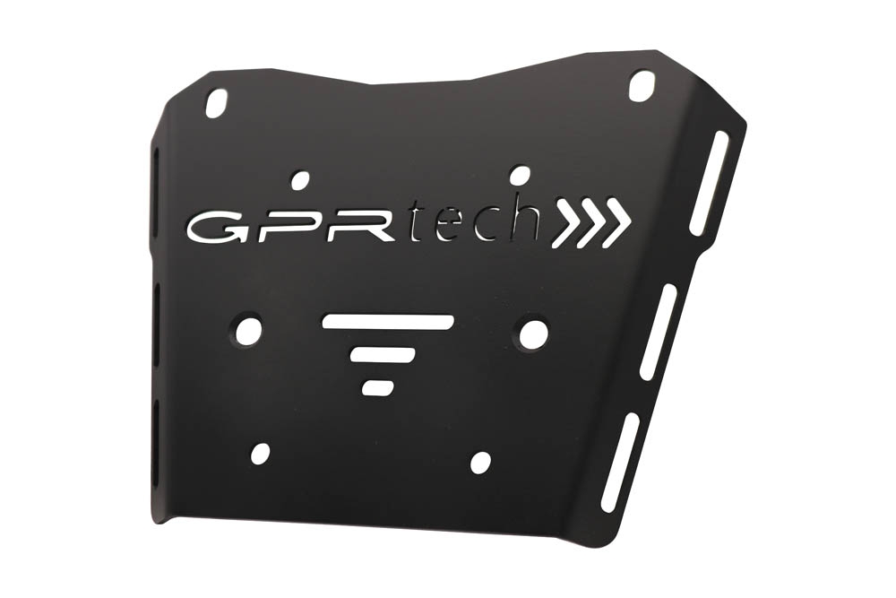 Baúl GPR TECH compatible con  Honda Transalp 750  2023/2024 e5 Baúl Alpi-Tech en aluminio, color negro con placa específica incluida Capacidad Litros 45