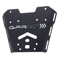GPR TECH compatible con  Honda X-Adv 750 2017/2020 e4 Baúl Alpi-Tech en aluminio, color negro con placa específica incluida Capacidad Litros 45