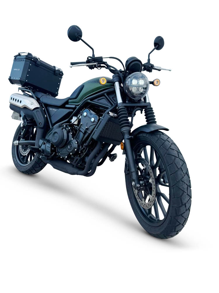 Baúl GPR TECH compatible con  Honda CL 500 2023/2025 Baúl Alpi-Tech en aluminio, color negro con placa específica incluida Capacidad Litros 55
