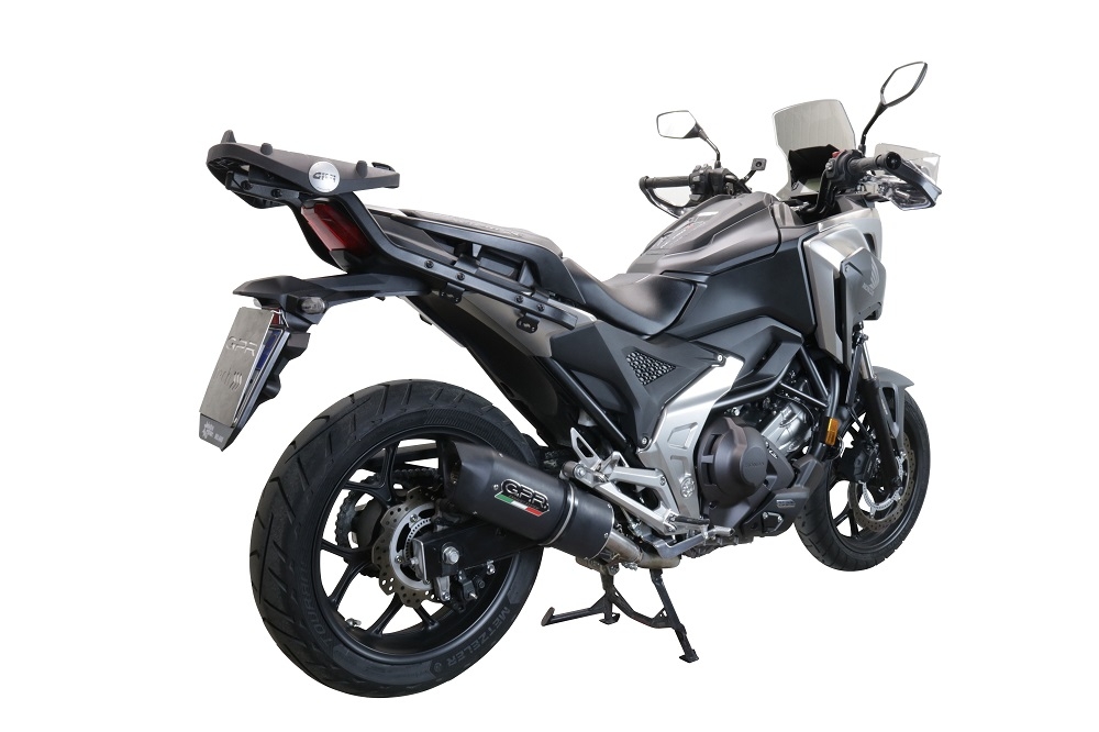 Escape compatible con Honda Nc 750 X - S Dct 2017-2020, Furore Evo4 Nero, Escape legal, homologado, silenciador con db killer desmontable y tubo de conexión específico 