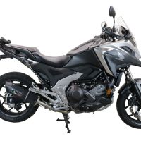 Escape compatible con Honda Nc 750 X - S Dct 2021-2023, Furore Evo4 Poppy, Escape legal, homologado, silenciador con db killer desmontable y tubo de conexión específico 
