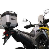Baúl GPR TECH compatible con  Voge 300Rally 2022/2024 e5 Baúl Alpi-Tech en aluminio color plata con placa específica incluida Capacidad Litros 26